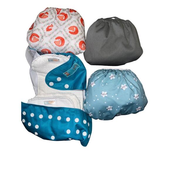 ALVABABY SET OF 4 cloth diapers - NEW - Picture 2 of 4